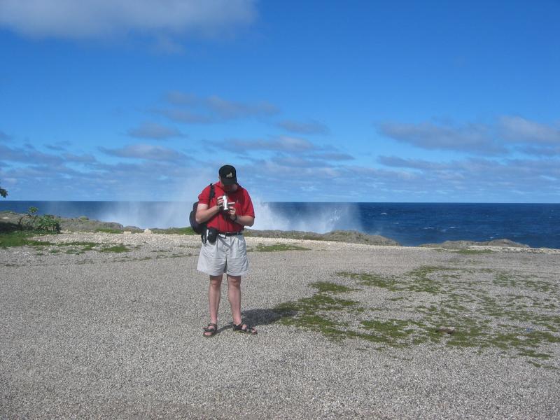Steve trying to get the video camera working
Click for photo quality image
Warning photo quality image size is 1.3M