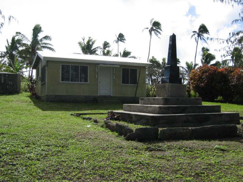 Monument marking the Christianity landing site, which resides on private land. Luckily the owner was on his way out so we were able to ask permission
Click for photo quality image
Warning photo quality image size is 722K